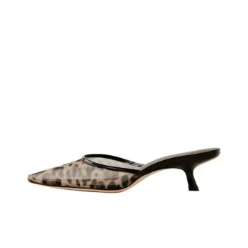 REFORMATION Wrap-toe Slippers Women's Black Brown