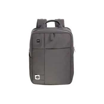 LEXON Polyester Backpack Regular Men's Gray/Yellow