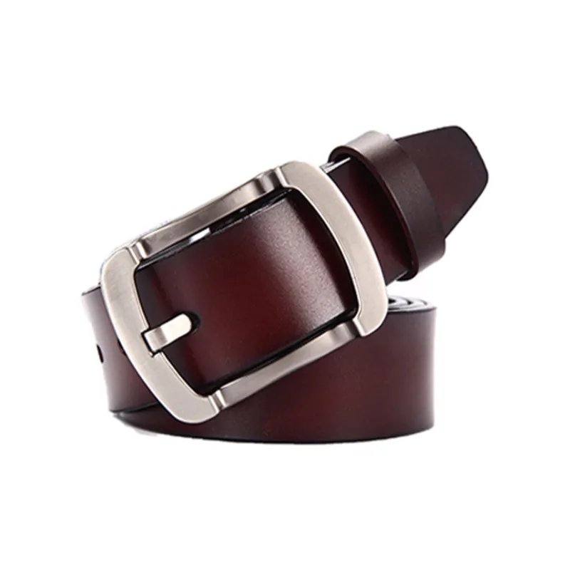 AAJF Pin Buckle Business Wide Leather Cow Split Leather Leather Belts Men's 3.5cm-6