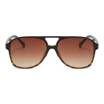 ENFANTIN PC Irregular Shape Sunglasses Unisex Black Tortoiseshell