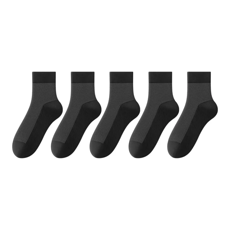 H YXIANG Mid Calf Socks Men's 5 Pack-8
