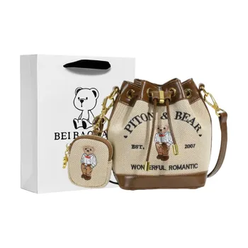 North Pack PU Crossbody Bag Regular Women's Ecru/Apricot/Camel