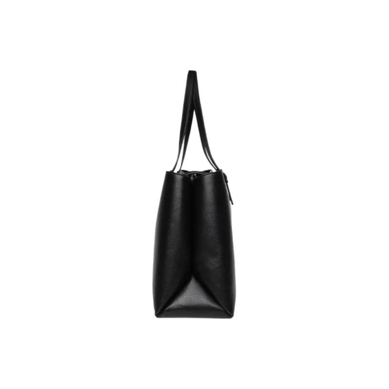 STEVE MADDEN PU Tote Bag Shopping Bag Handbag Large Size Women's Black/Light Brown-2