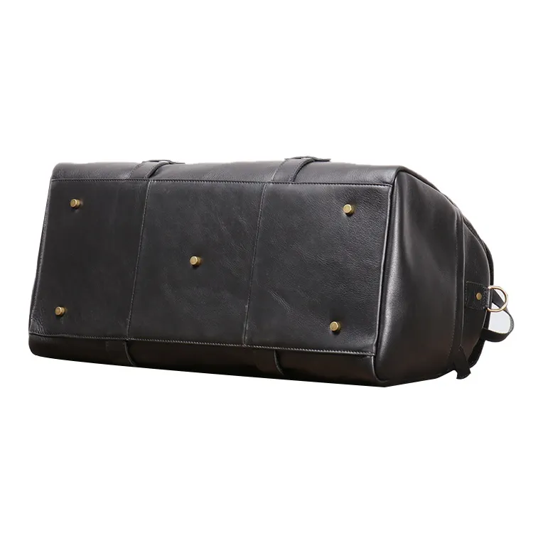 ROSEROOEN Top Grain Cow Leather Handbag Regular Unisex Coffee/Black-8