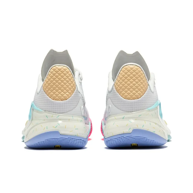 Erke Qian Xun V2 Cushioning Wear-Resistant Low-Top Basketball Shoes Men's Ice Cream Color-3