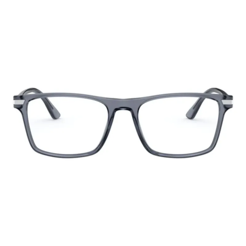 PRADA Plastic Metal Square Eyeglass Frames Men's Gray-1