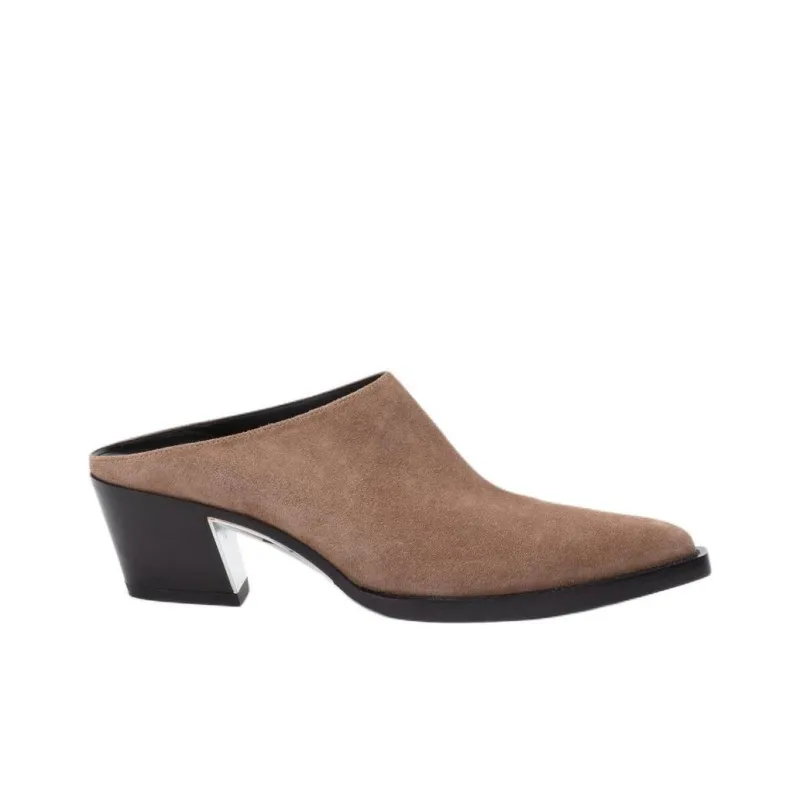 3.1 Phillip Lim Closed Toe Slippers 5.5cm Women's Gray Brown-1