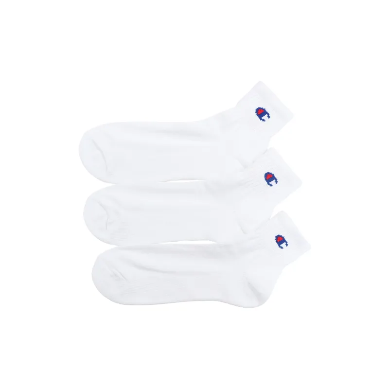Champion SS24 Mid Calf Socks Men's 3 Pack White-0