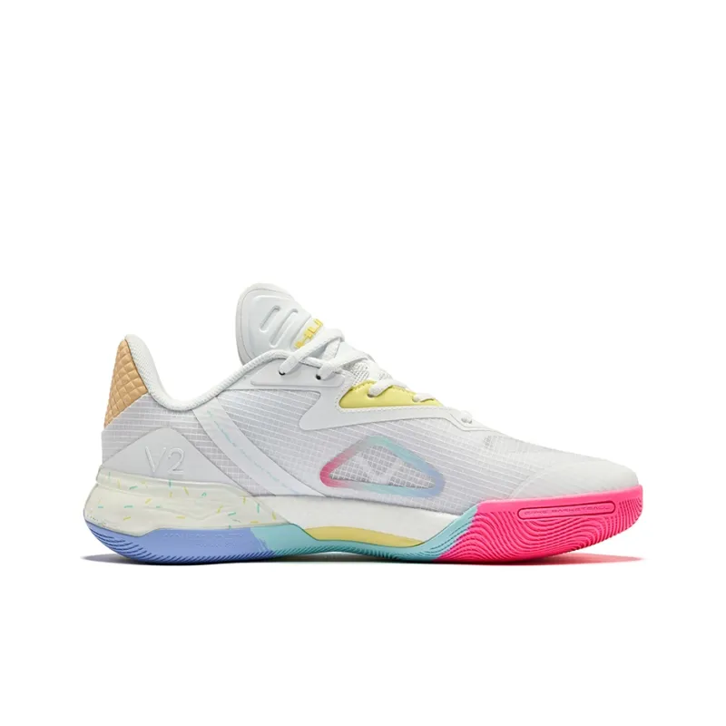 Erke Qian Xun V2 Cushioning Wear-Resistant Low-Top Basketball Shoes Men's Ice Cream Color-1