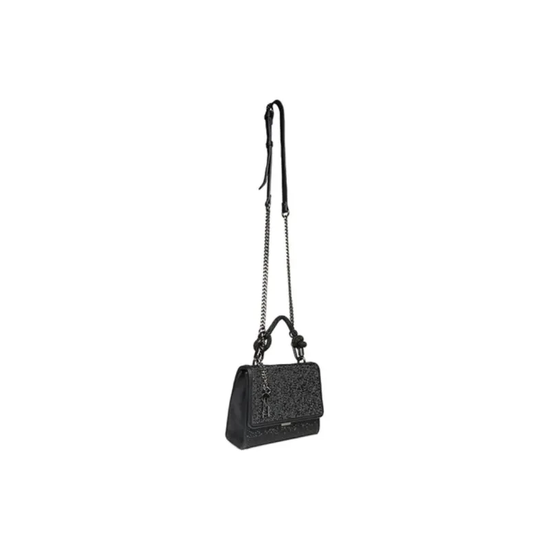 STEVE MADDEN Polyester Shoulder Bag Crossbody Bag Handbag Small Size Women's Black/Silver-1