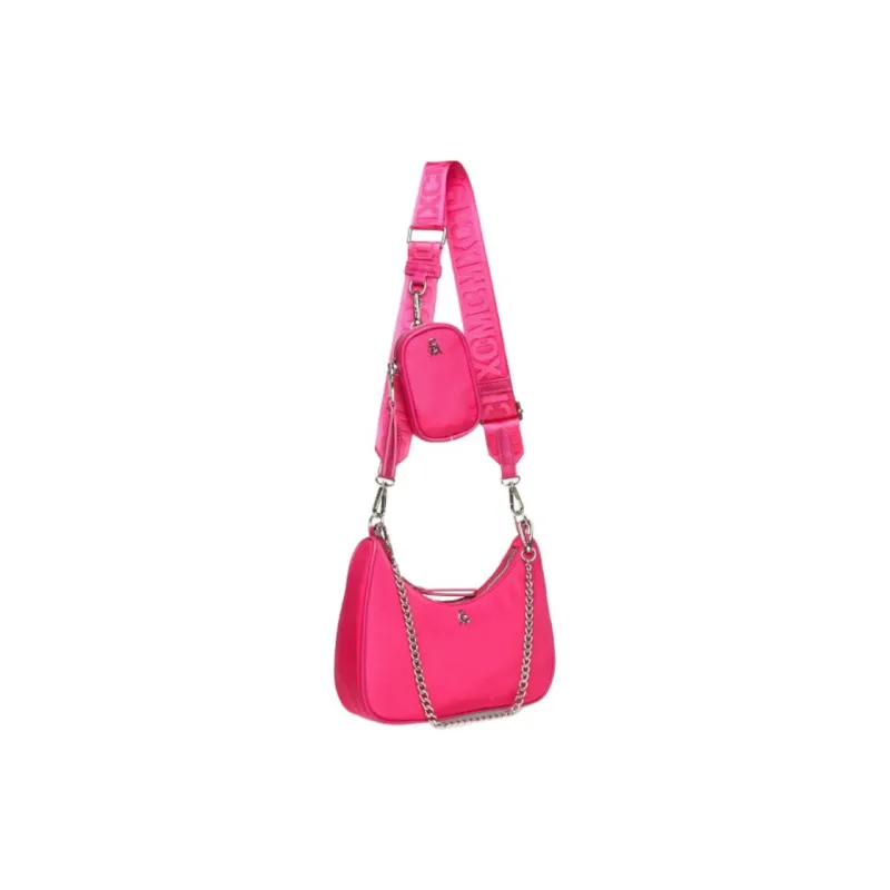 STEVE MADDEN Nylon With Polyester Portable Crossbody Bag Shoulder Bag Medium Size Women's Rose Red/Light Green-1