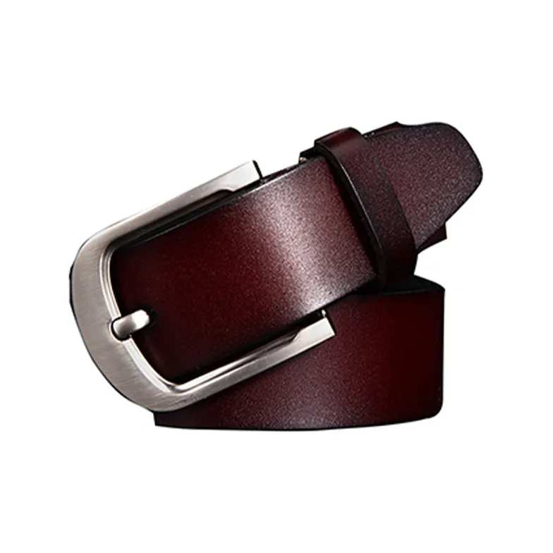 AAJF Pin Buckle Business Wide Leather Cow Split Leather Leather Belts Men's 3.5cm-1