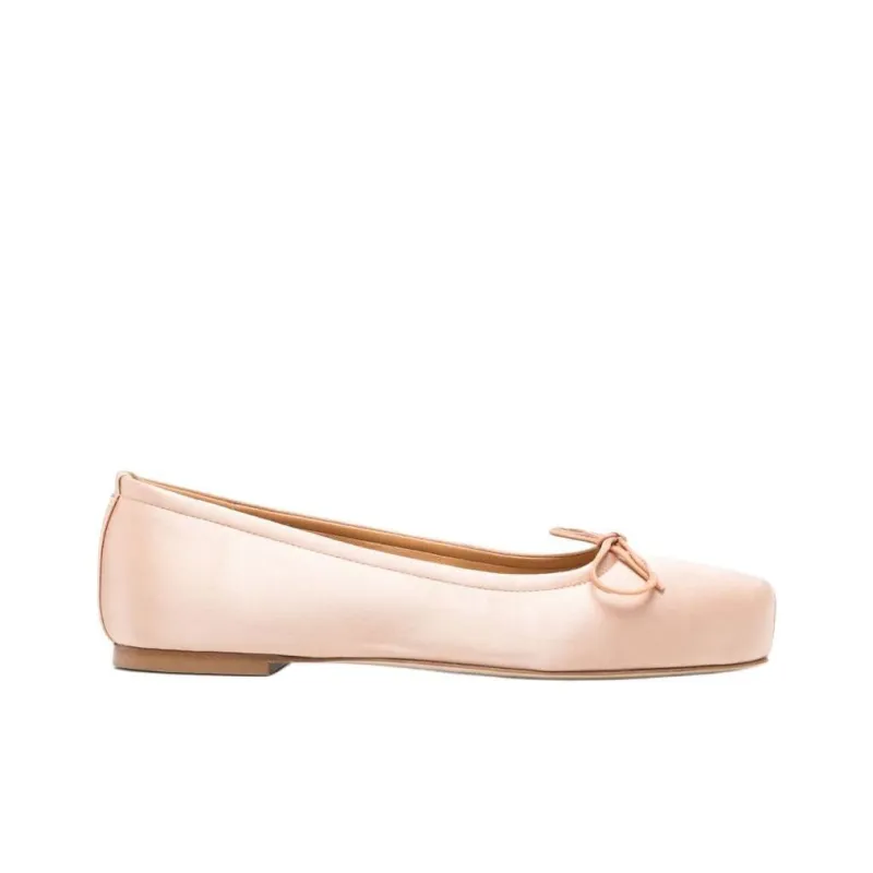 Aeyde Square toe Satin Ballerina Shoes Women's-1