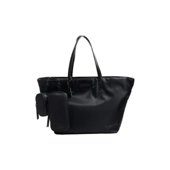 STEVE MADDEN Nylon Tote Bag Shopping Bag Shoulder Bag Handbag Large Size Women's Black/Coffee