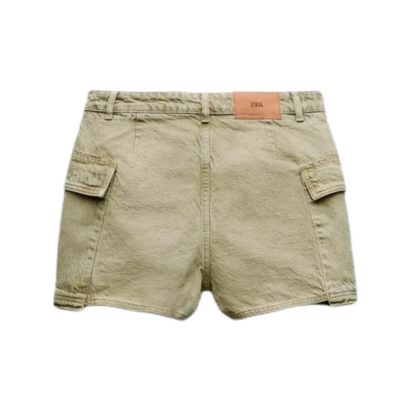 ZARA Casual Shorts Women's Khaki-1