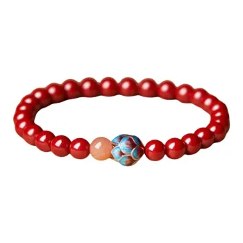 Sweet Kisses Reconstructed Cinnabar Jade Bracelets Unisex