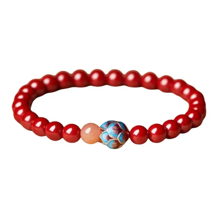 Sweet Kisses Reconstructed Cinnabar Jade Bracelets Unisex-0