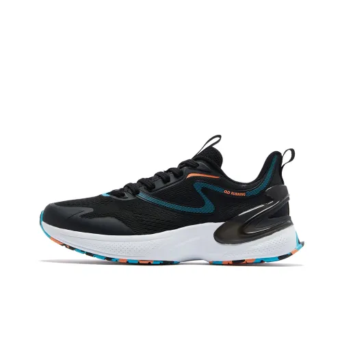 QIAODAN Running Shoes Men Low-Top Black Smart Blue