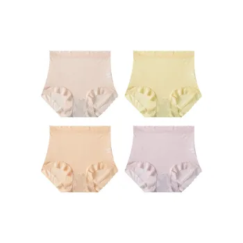Ordifen Solid Color Lace Trim Underpants Women's 4 Pack