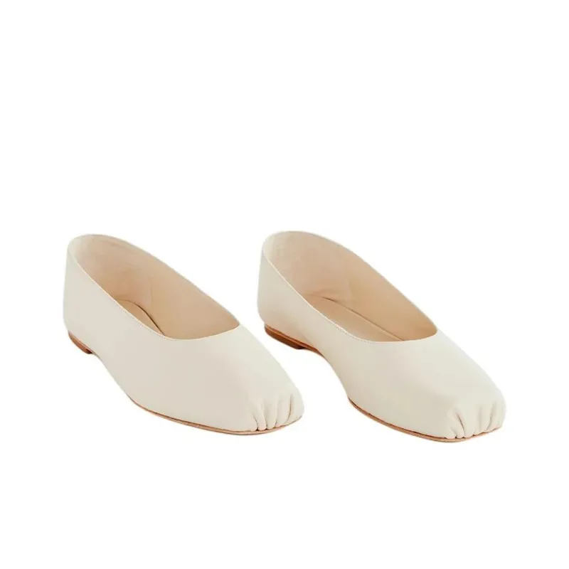 REFORMATION Mikayla Casual Single Shoes Women's Beige-2