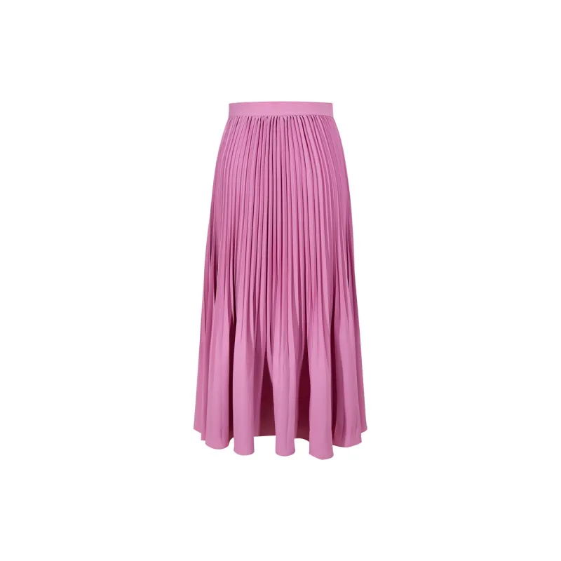 3COLOUR Casual Long Skirts Women's Rose Red-1