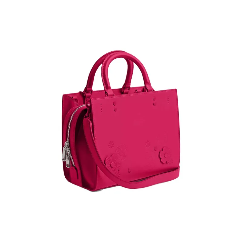 COACH Rogue Tanned Leather Shoulder Bag, Crossbody Bag, Handbag Medium Size Women's Dragon Fruit-1