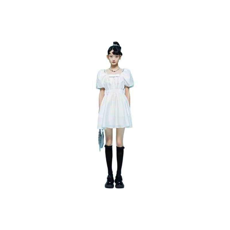 PHORM Short Sleeved Dresses Women's Natural White-1