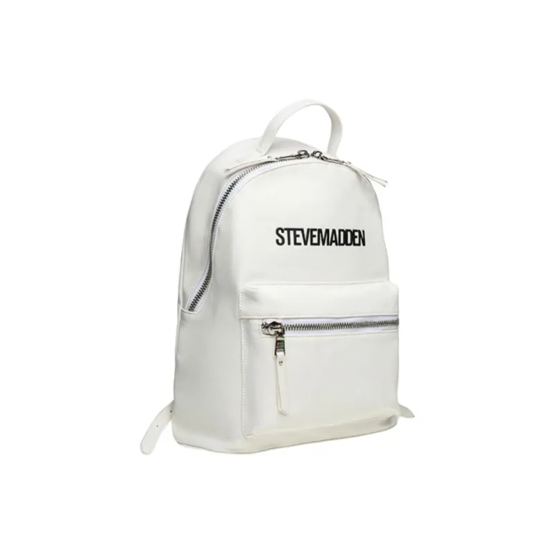 STEVE MADDEN PU Backpack Medium Size Unisex Black/White-5