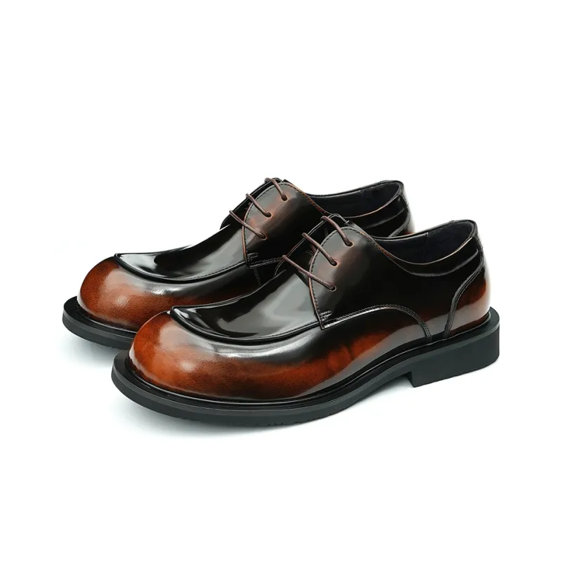 ASTON M.JAZZ Dress Shoes Men Low Top Black/Polished Brown-1