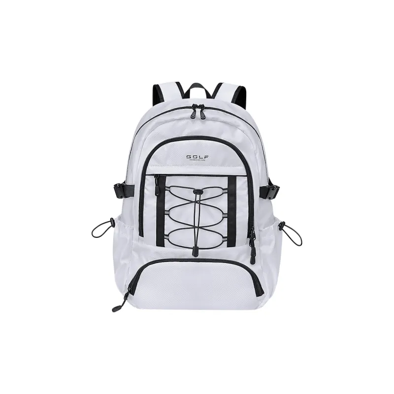 GOLF Fabric Backpack Large Size Men's Black/Black White-7