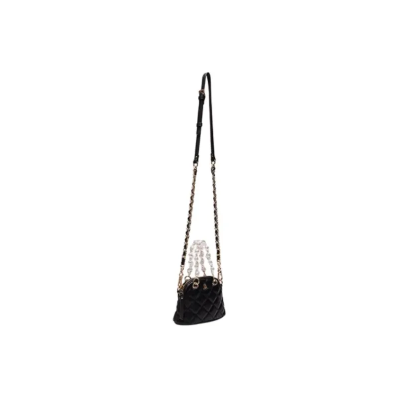 STEVE MADDEN PU Shoulder Bag Crossbody Bag Handbag Medium Size Women's Black/Light Red-1