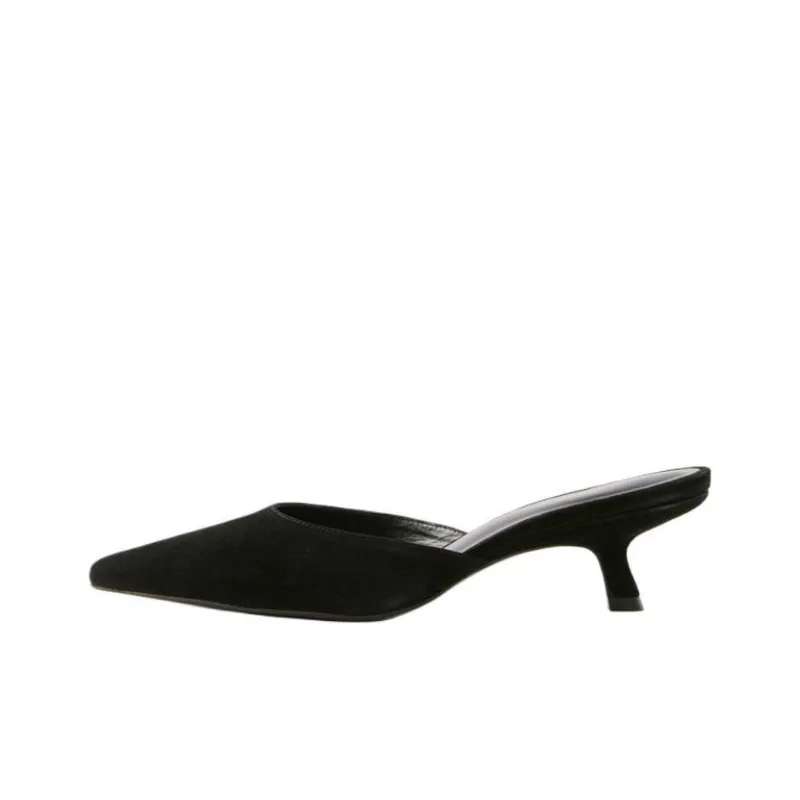 REFORMATION Wrap-toe Slippers Women's Black-0