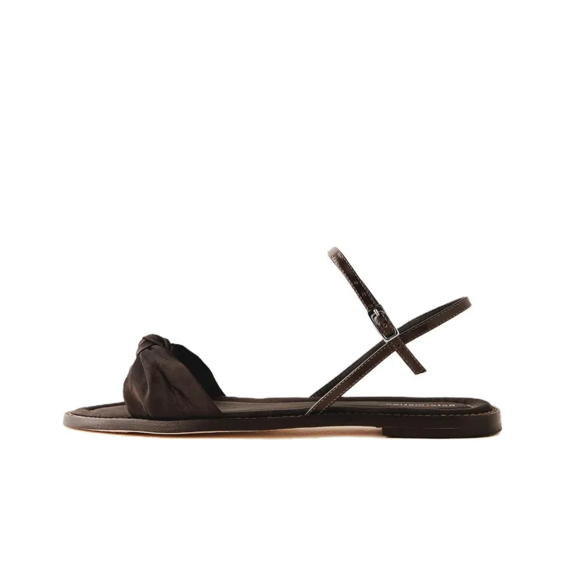 REFORMATION Cassidy Strap Sandals Women's Brown-0