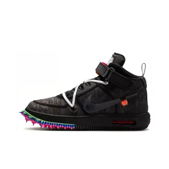 Nike X OFF WHITE Air Force 1 Mid 'Black' Sneakers