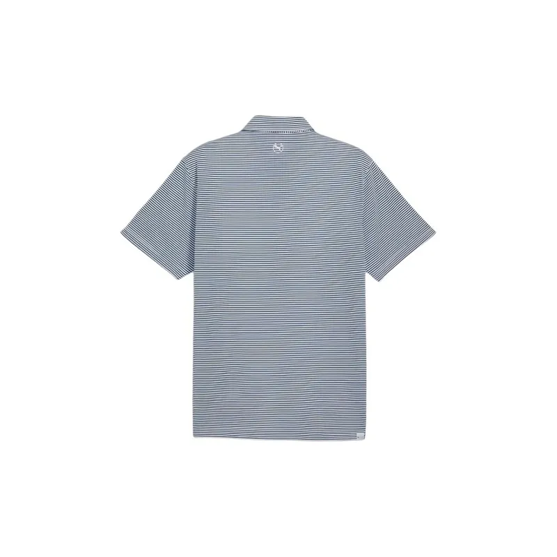 PUMA Isle Men's Golf Pique Polo Polo Shirt Men's Ocean Tropical - White Glow-1