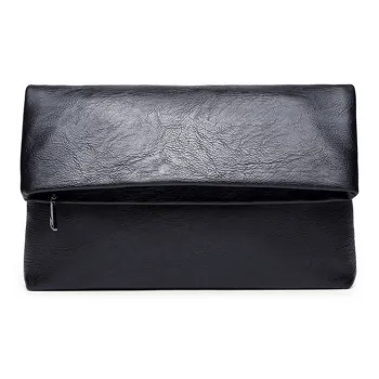 CARTELO Cow Leather Clutch Wrist Bag Regular Men's Black