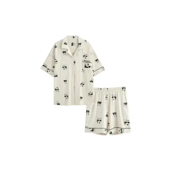Dream Heart Pajama Set Women's Ecru