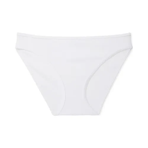 Victoria's Secret PINK COTTON BIKINI PANTY / Optic White Pointelle Underpants Women's 1 Pack Optical White
