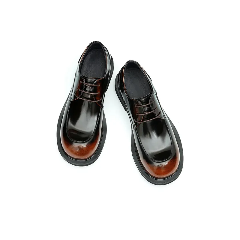 ASTON M.JAZZ Dress Shoes Men Low Top Black/Polished Brown-3