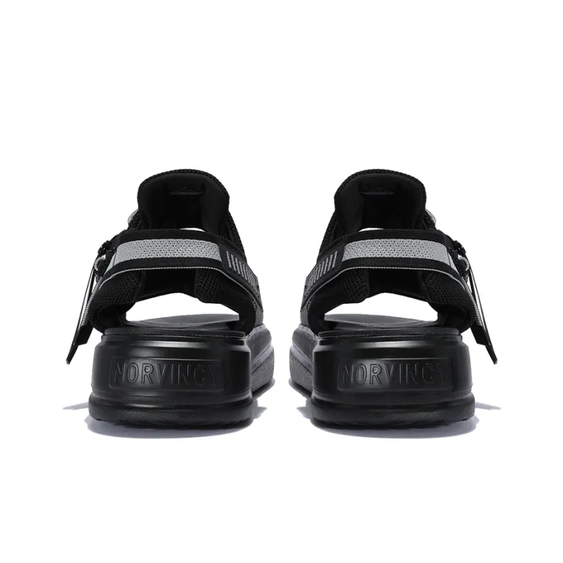 NORVINCY Beach Sandals Unisex Black/White-4
