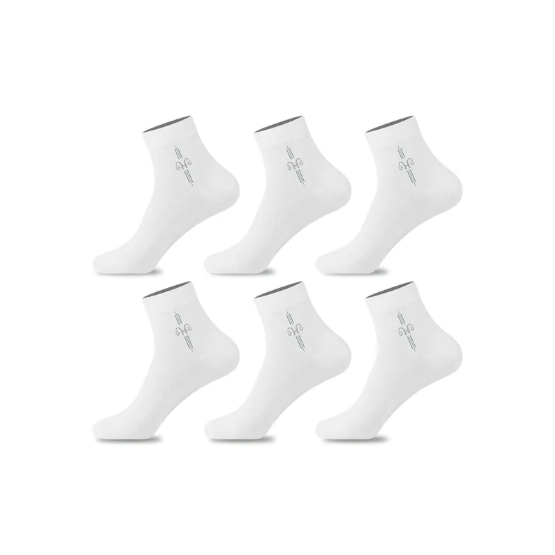 H YXIANG Mid Calf Socks Men's 6 Pack-10