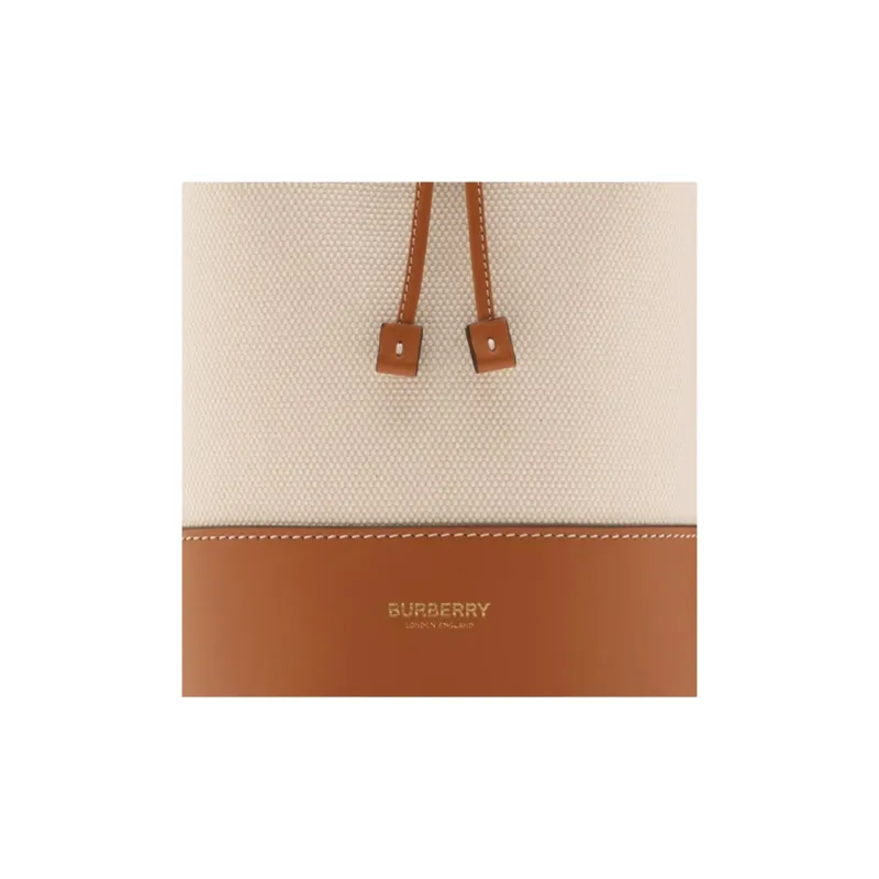Burberry Cotton Canvas Bucket Bags Shoulder Bag Crossbody Bag Mini Women's Natural Tawny-3