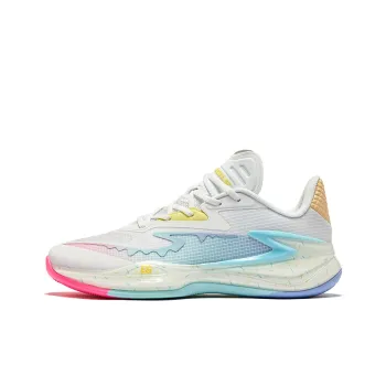 Erke Qian Xun V2 Cushioning Wear-Resistant Low-Top Basketball Shoes Men's Ice Cream Color