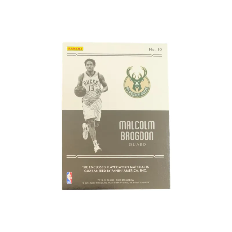 PANINI 2016 17 Noir Bucks, Malcolm Brogdon 52/99 Patch Jersey Player Card, Card Access Pass Sports Cards 1 Pc-1
