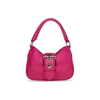 STEVE MADDEN Nylon Spell PU Portable Crossbody Bag Shoulder Bag Medium Size Women's Rose Red