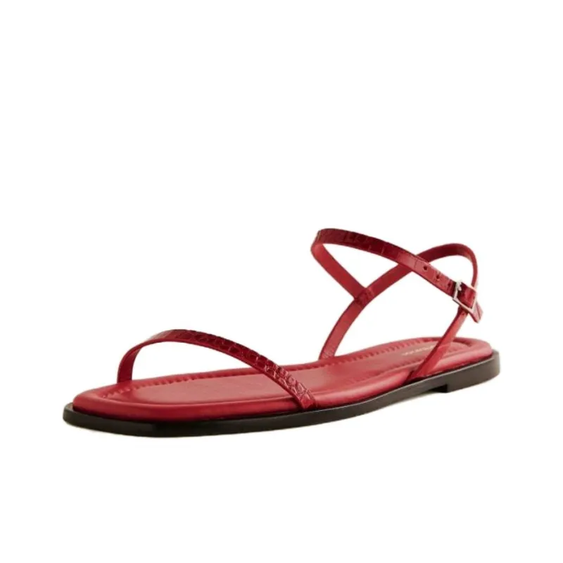 REFORMATION Strap Sandals Women's Red-2