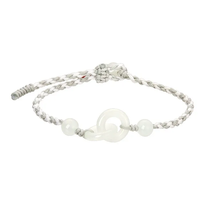 CHINA GOLD Bracelets Pale Greenish White Jade Women's-0