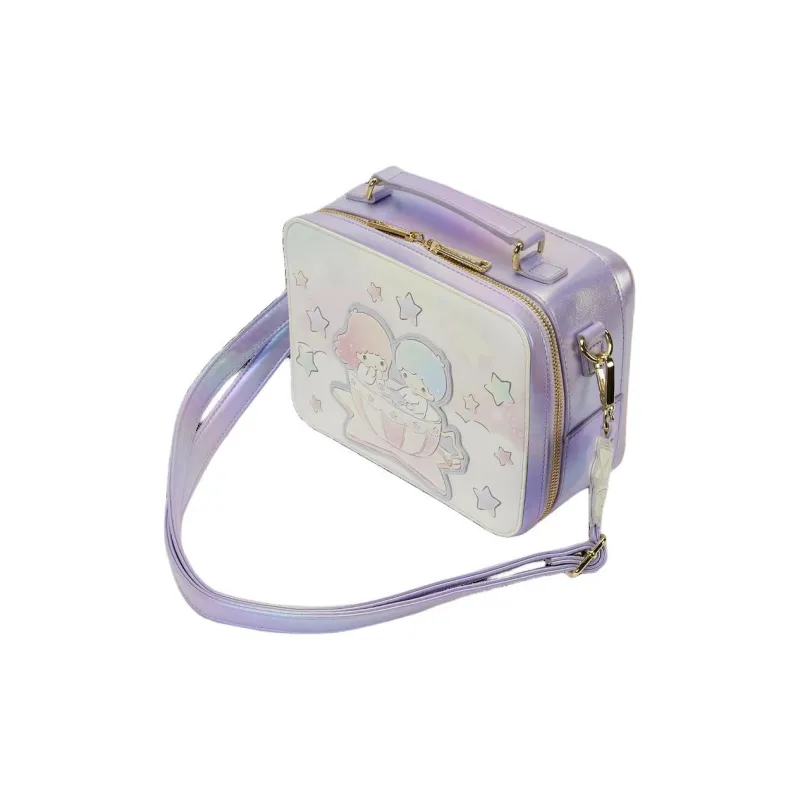 Sanrio LittleTwinStars X Loungefly Collaboration Artificial Leather Handbag Shoulder Bag Crossbody Bag Women's Purple-3