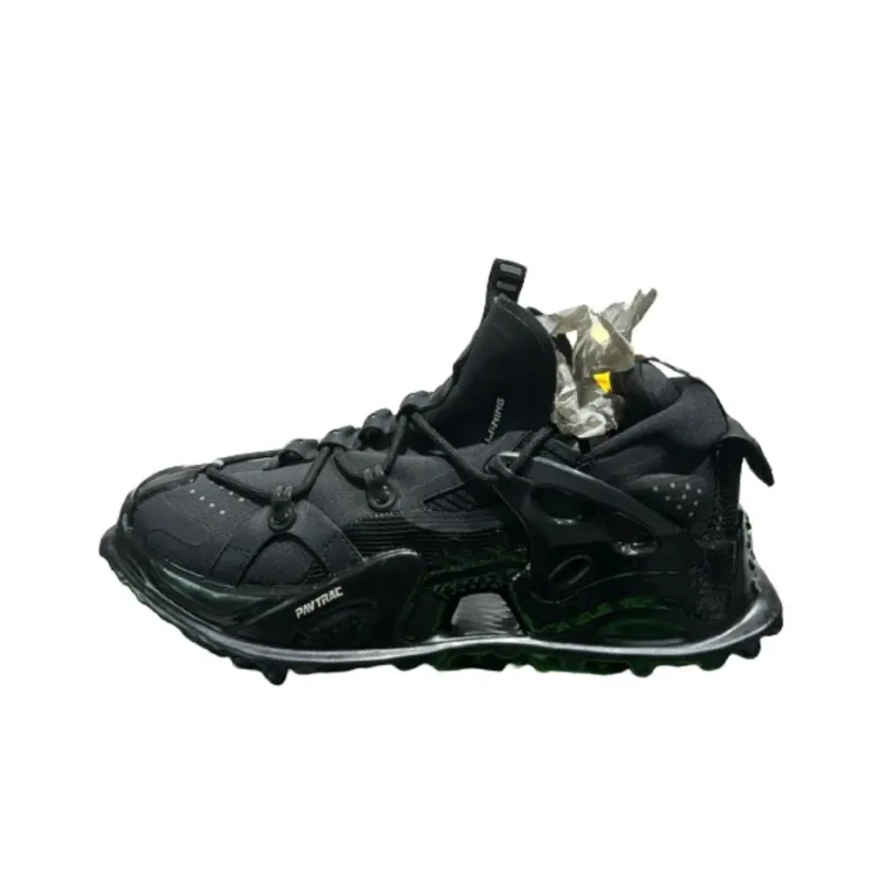 LiNing Cushioned Slip-Resistant Low-Top Casual Shoes Men's Black-0