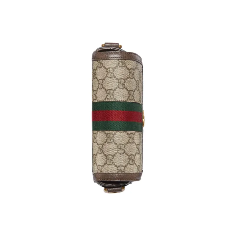 GUCCI Canvas With Leather Canvas Bag Shoulder Bag Crossbody Bag Extra Mini Men's Beige & Ebony-3